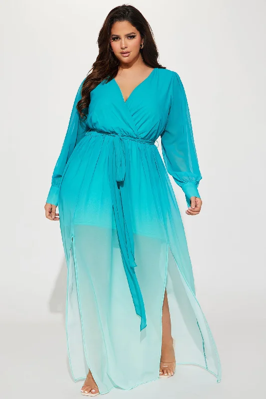 Alli Ombre Maxi Dress - Teal