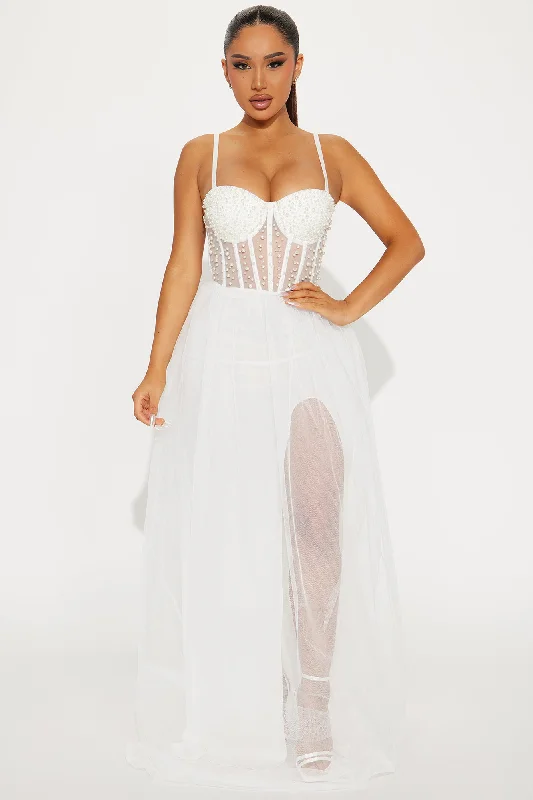 Show Stopper Tulle Gown - White