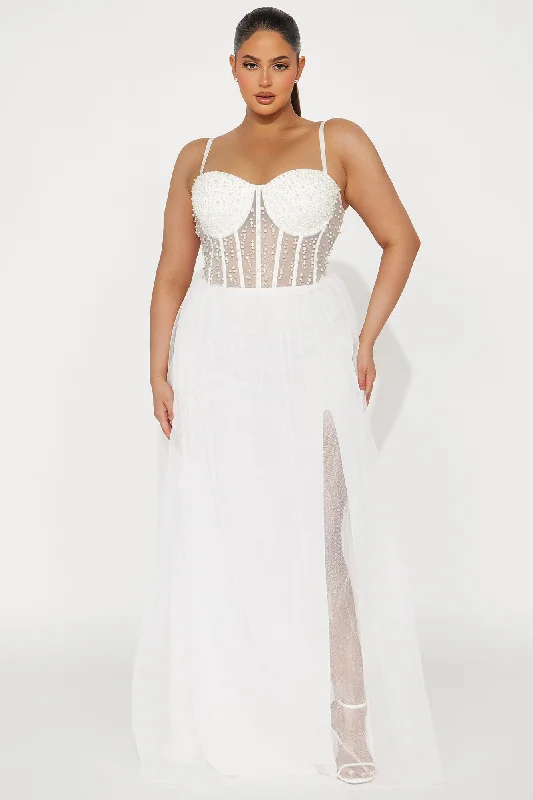 Show Stopper Tulle Gown - White