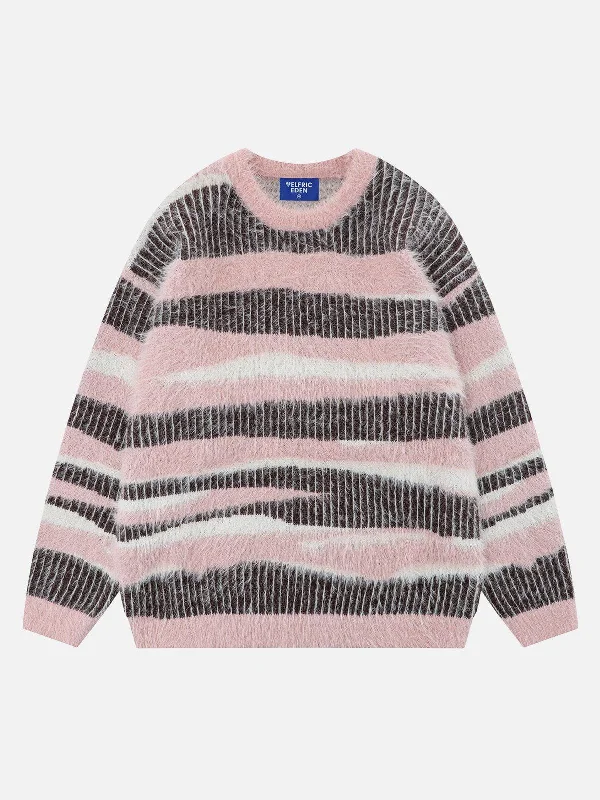 Aelfric Eden Creative Striped Patchwork Sweater