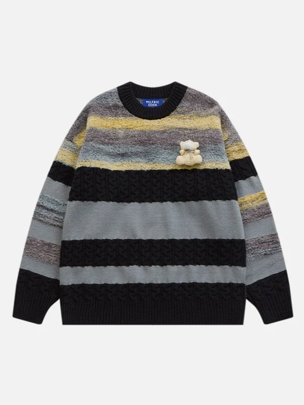 Aelfric Eden Vintage Stripe Bear Doll Sweater