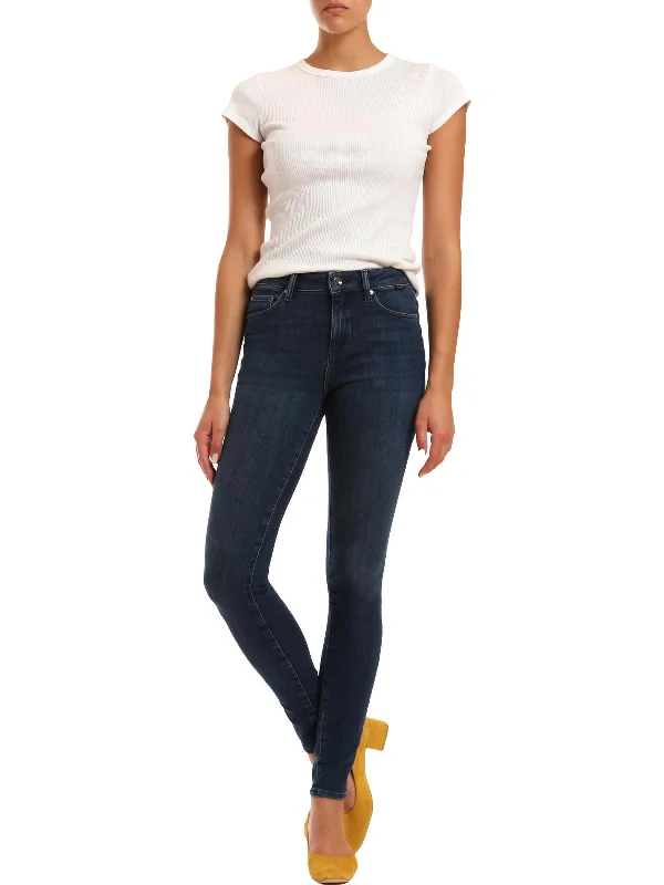 Alissa Womens High Rise Super Skinny Jeans