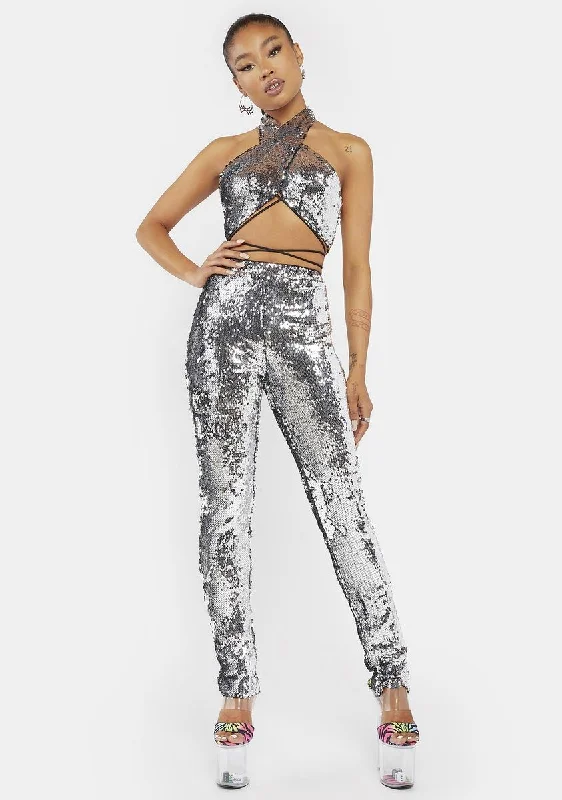 As You Please Sequin Pants Set