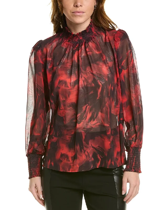 BCBGMAXAZRIA Sheer Top