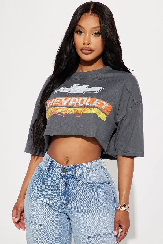 Chevrolet Cropped Top - Charcoal