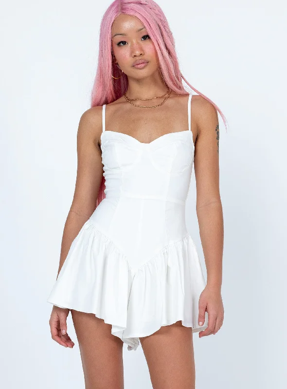 Floria Romper White