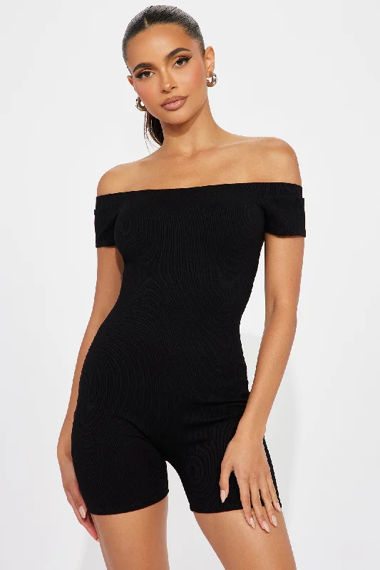 Gabby Snatched Romper - Black