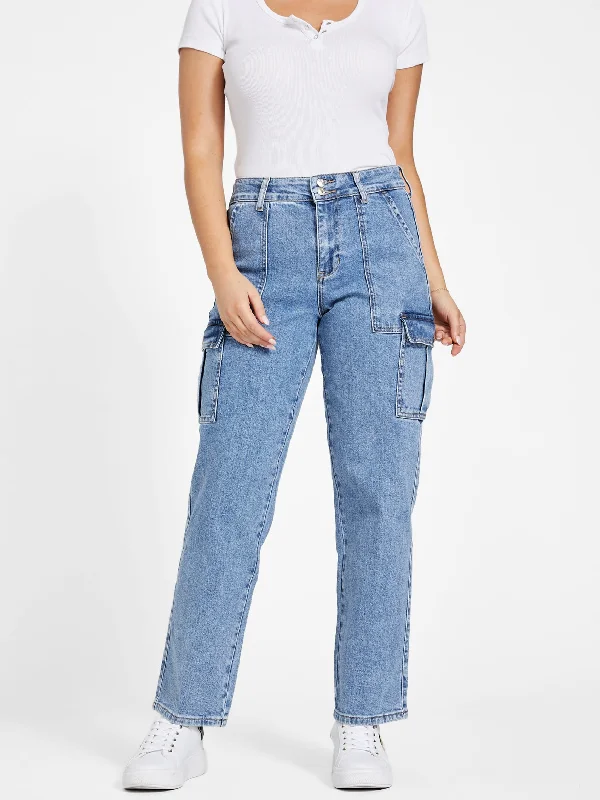 Hailey High-Rise Cargo Jeans