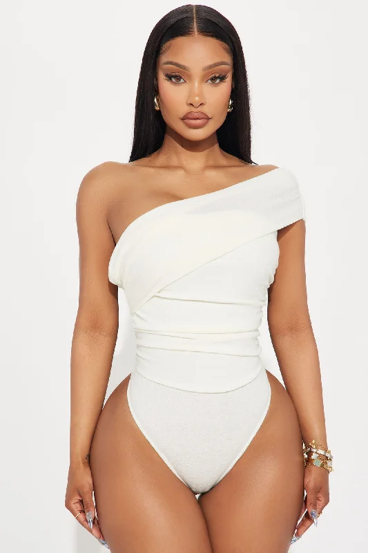 Khloe One Shoulder Bodysuit - Off White