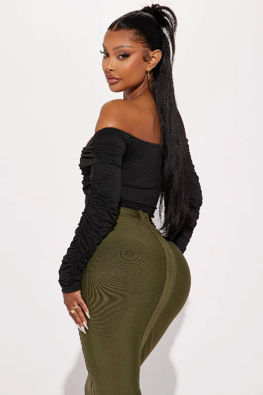 Nicolle Off Shoulder Bodysuit - Black