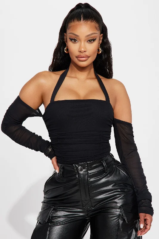 Replacing You Mesh Bodysuit - Black