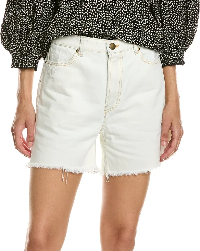 THE GREAT The Easy Cut Off White Bleach Wash Short