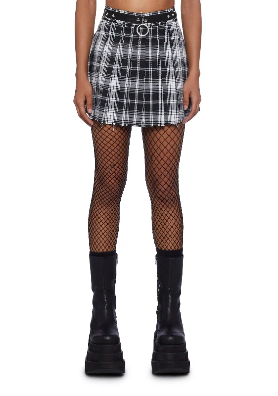 Wicked Dress Code Plaid Skirt