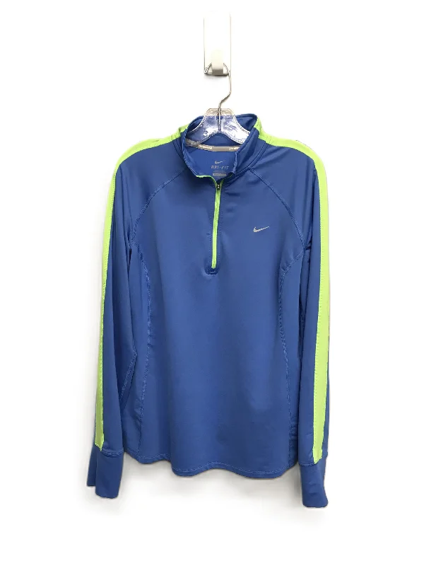 Blue Athletic Jacket By Nike Apparel, Size: Xl