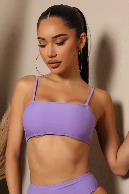 Maui Mix And Match Bandeau Bikini Top - Purple