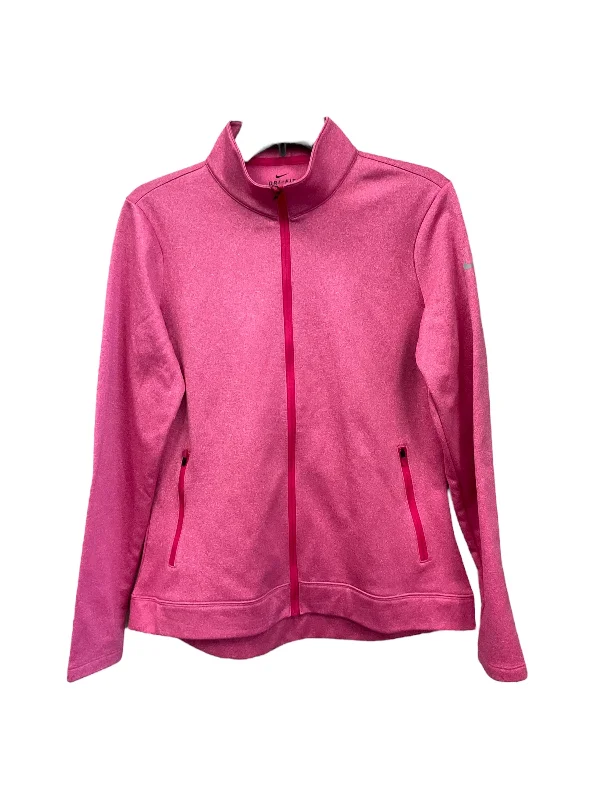 Pink Athletic Jacket Nike Apparel, Size M