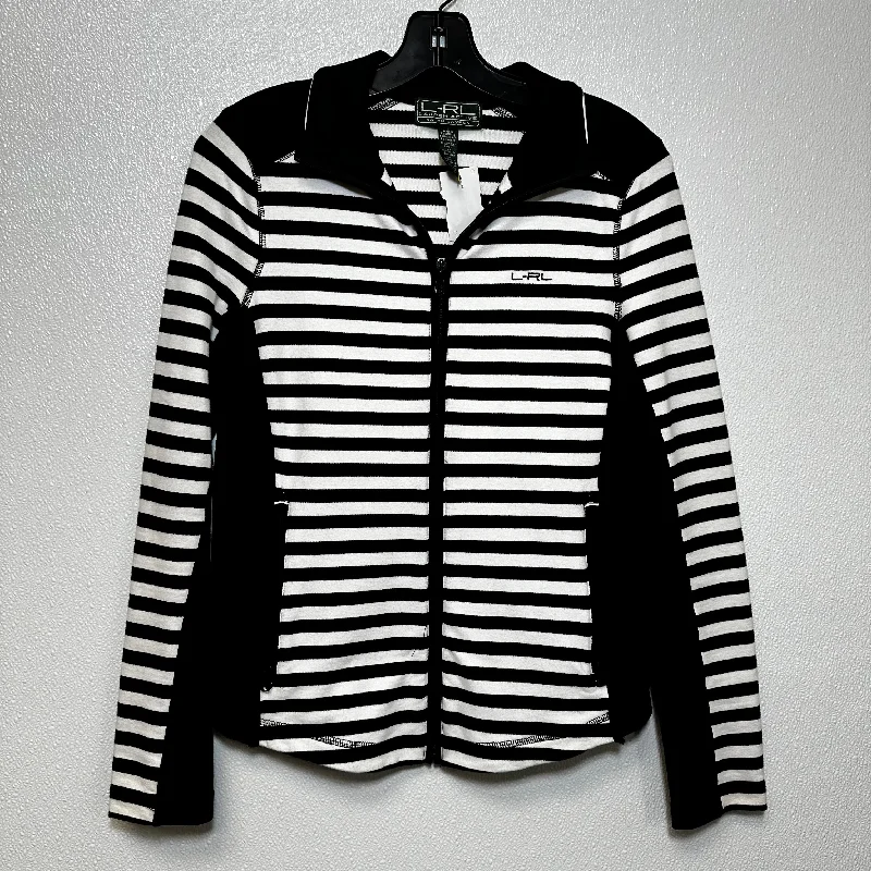 Striped Athletic Jacket Lauren By Ralph Lauren, Size S