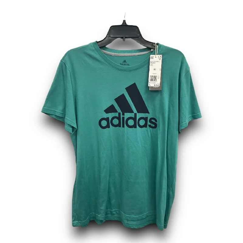 Top Short Sleeve Basic By Adidas In Teal, Size: Xl