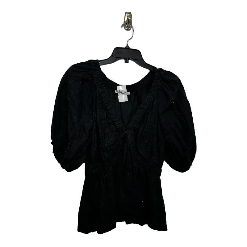 Top Short Sleeve By Abercrombie And Fitch In Black, Size: L