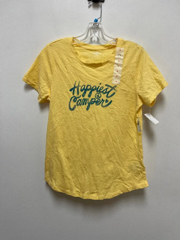 Top Short Sleeve By Old Navy In Yellow, Size: S