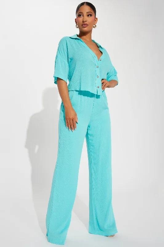 Greece Fantasy Pant Set - Turquoise