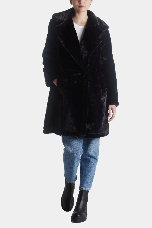 Buona Recycled Faux Fur Long Coat