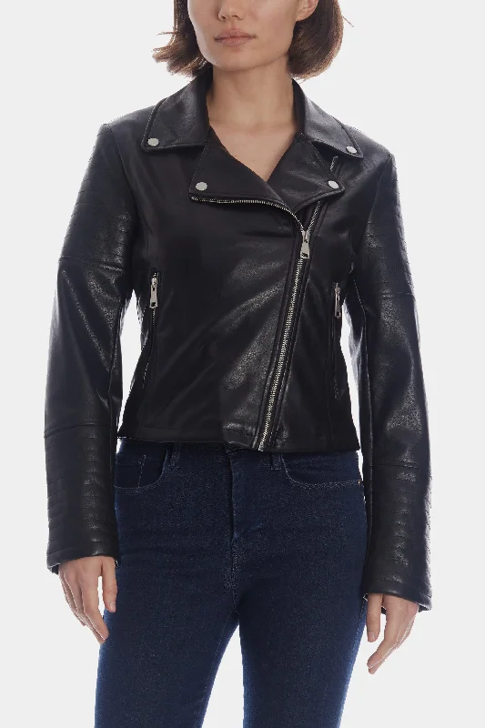 Faux Leather Moto Jacket