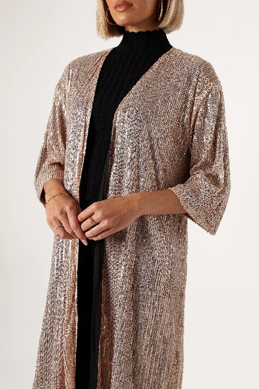 Jayleen Sequin Duster - Gold