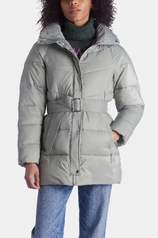 Oyster Nylon Puffer