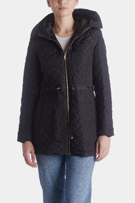 Signature Quilted Zip Front Jacket